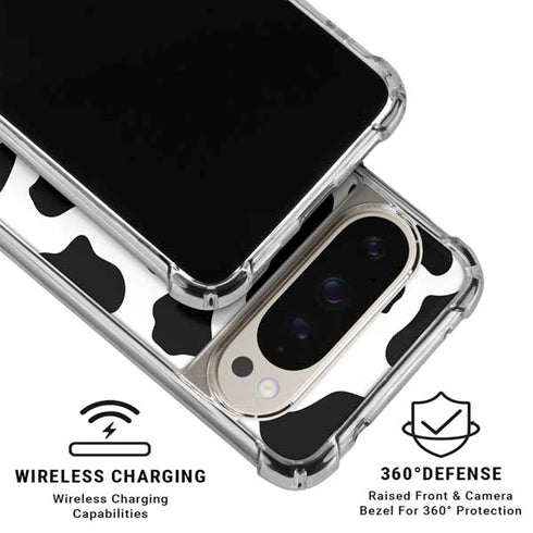 Cow Print Pixel 9 Pro XL Clear Case